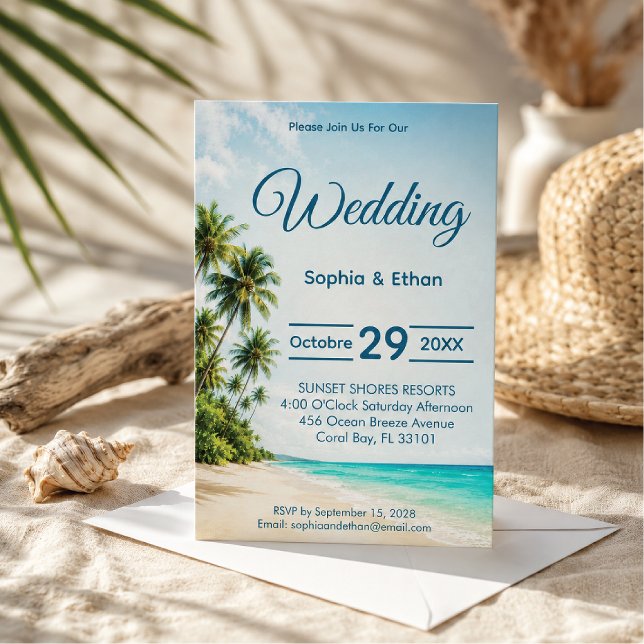 Ocean Paradise Destination Wedding Invite (Creator Uploaded)