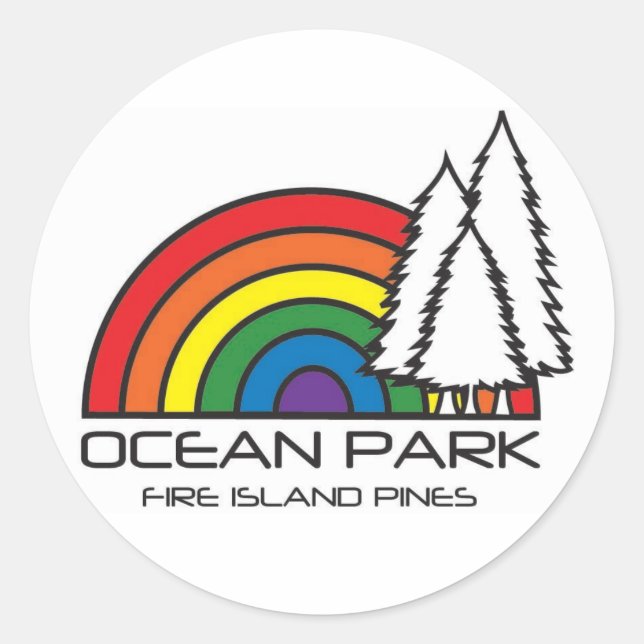 ocean park logo classic round sticker (Front)