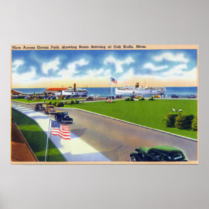 Ocean Park View of Boats Arriving at Harbor Poster