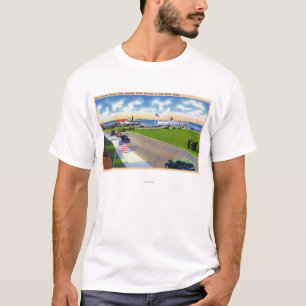 Ocean Park View of Boats Arriving at Harbour T-Shirt