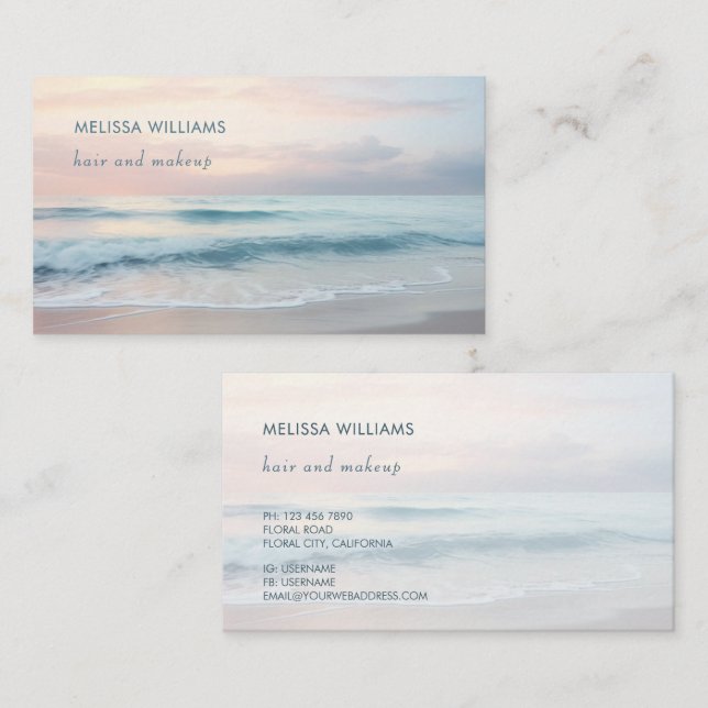 Ocean Pastel Colors  Business Card (Front/Back)