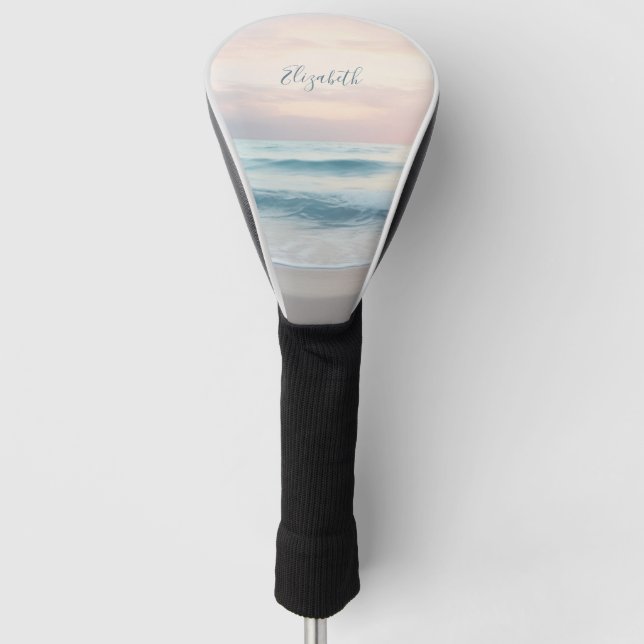 Ocean Pastel Colors  Golf Head Cover (Front)