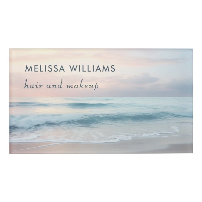 Ocean Pastel Colours  Name Tag (Front)