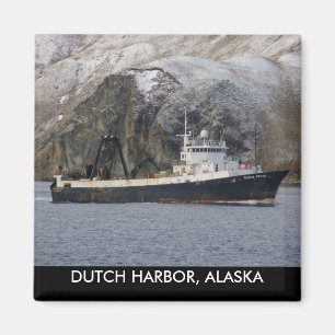 Ocean Peace, Factory Trawler in Dutch Harbour, AK Magnet