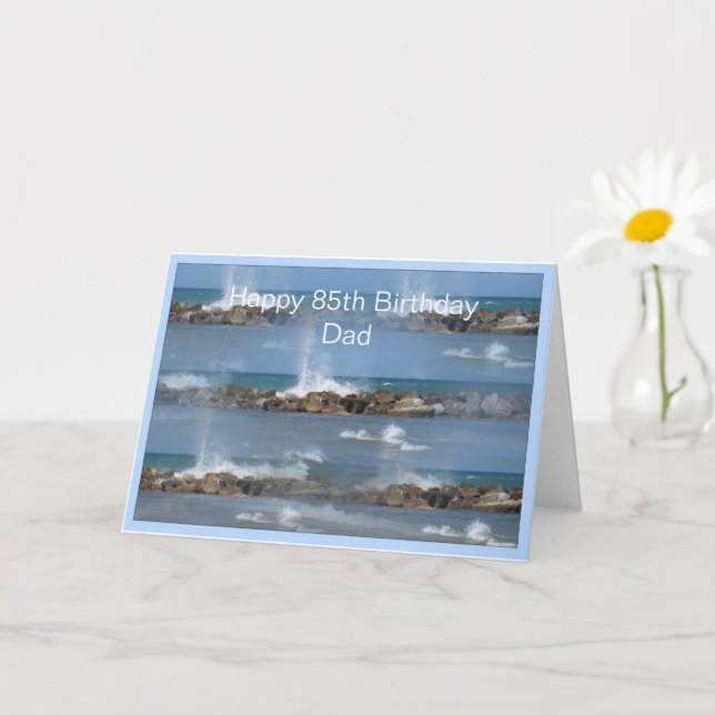 Ocean Personalised Dad Birthday Card (Small Plant)