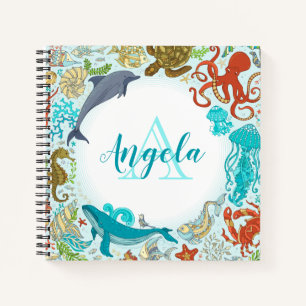 Ocean Personalised Notebook (Monogram Underwater)