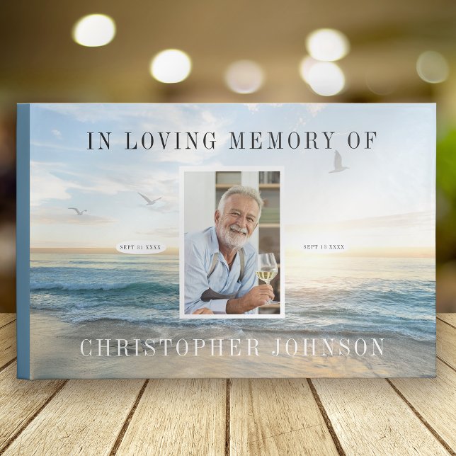 Ocean Photo Funeral Guest Book (Creator Uploaded)