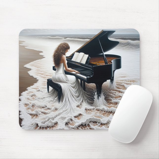Ocean Pianist Mouse Pad (With Mouse)