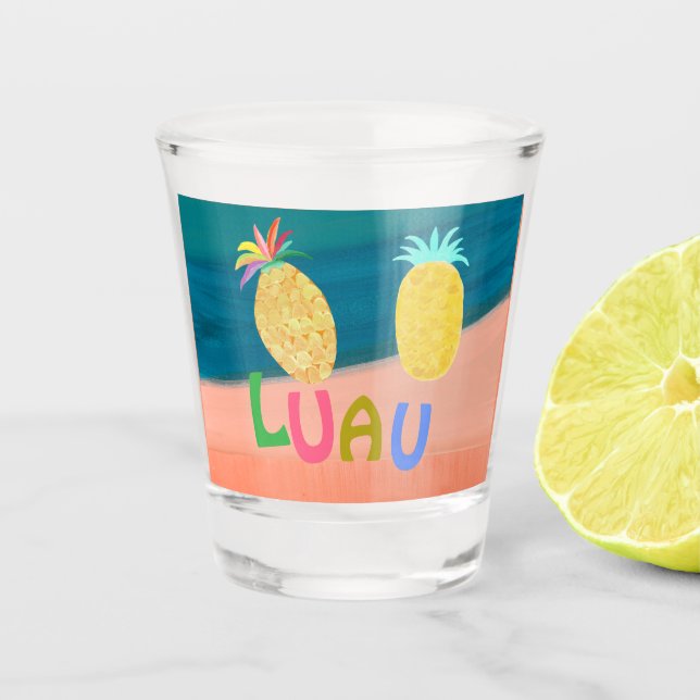 Ocean Pineapple Luau Shot Glass (Front)