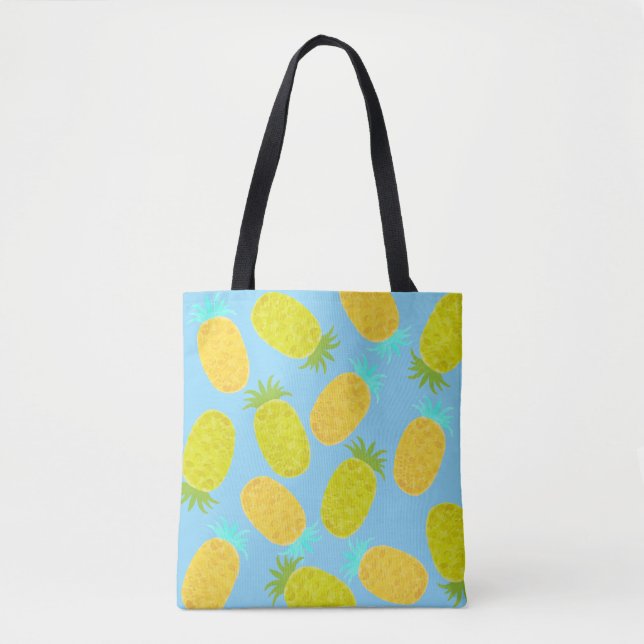 Ocean Pineapples Sky Pattern Tote Bag (Front)