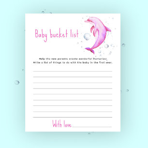 Ocean pink dolphin - Baby bucket list