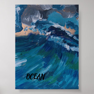 OCEAN POSTER BY ARTIST PAULA REILLY.