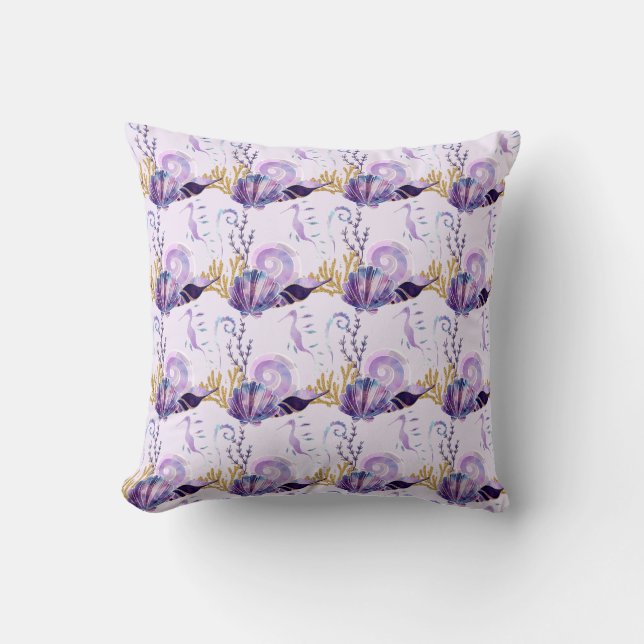 Ocean Purple  sea wrap gift  Wrapping Paper Sheets Cushion (Front)