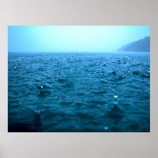 Ocean Rain Drops Poster (Front)