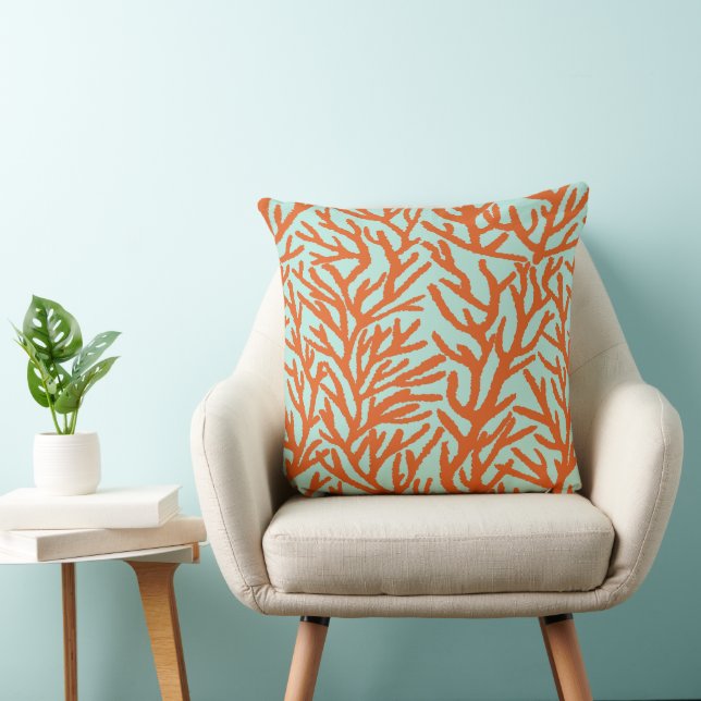 Ocean Red Coral Reef Cushion (Chair)