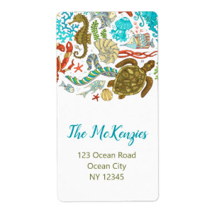 Ocean Return Address Labels (Personalised)