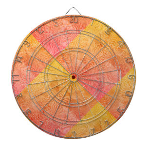 Ocean Rhythms w Grunge Gradient Green & Orange Dartboard