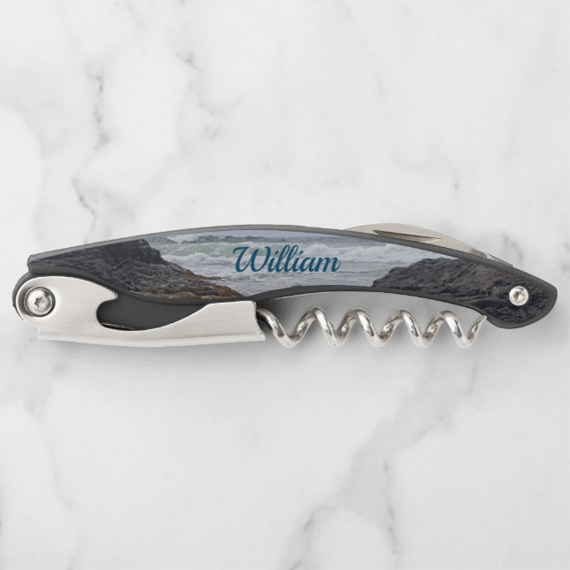 Ocean Rock Grooomsmen Wine Corkscrew (Front)