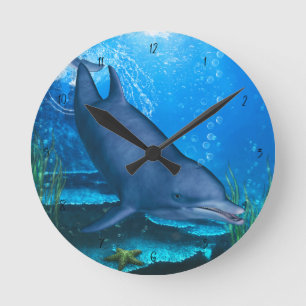 Ocean’s Smile Round Clock