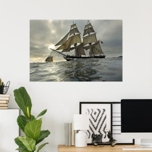 Ocean Sail Boat poster