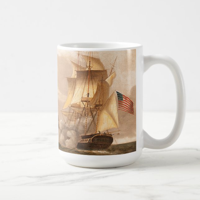 Ocean Sailing Frigate Ships Battle Mug (Right)