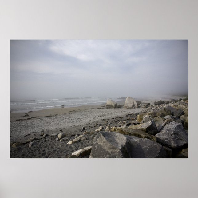 Ocean, Sand, and Fog fine art print (Front)