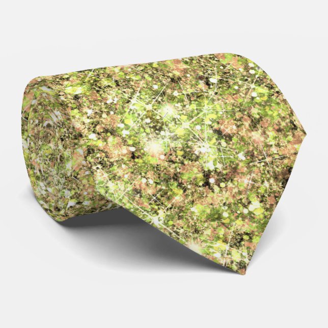 Ocean Sand Glitz Green Light Brown Mermaid Glitter Tie (Rolled)