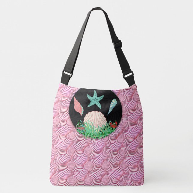 Ocean Scaled Pattern Crossbody Bag (Front)