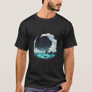 Ocean Scene in a Circle T-Shirt