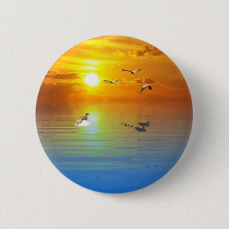 Ocean Scene pin/ 6 Cm Round Badge