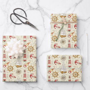 Ocean Scene Wrapping Paper Sheet