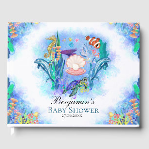 Ocean Sea Animals Baby Shower Guest Book