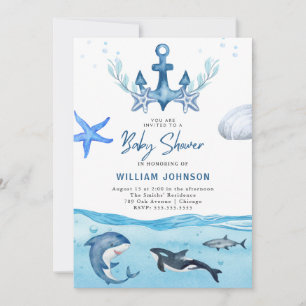 Ocean & Sea Baby Shower Invitation