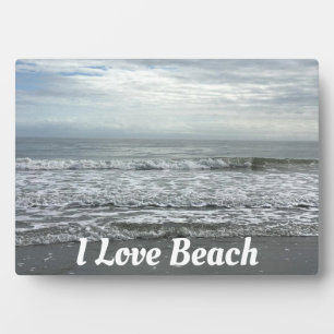 Ocean Sea Beach Water Photo Quote Typography Cool Plaque