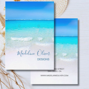 Ocean Sea Blue Scene Earring Display Business Card