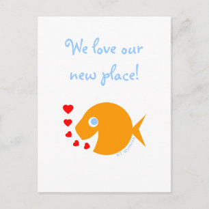 Ocean Sea Lake Water-Themed Humourous We Moved Announcement Postcard