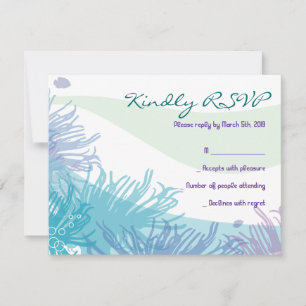Ocean Sea Life Bat Mitzvah Invitation Reply Card