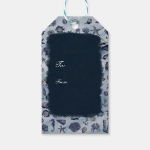 Ocean Sea Life Nautical Seashells Beach Elegant Gift Tags