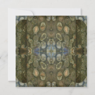 Ocean Sea Marine Sediment Gemstone Boxed Pattern Holiday Card