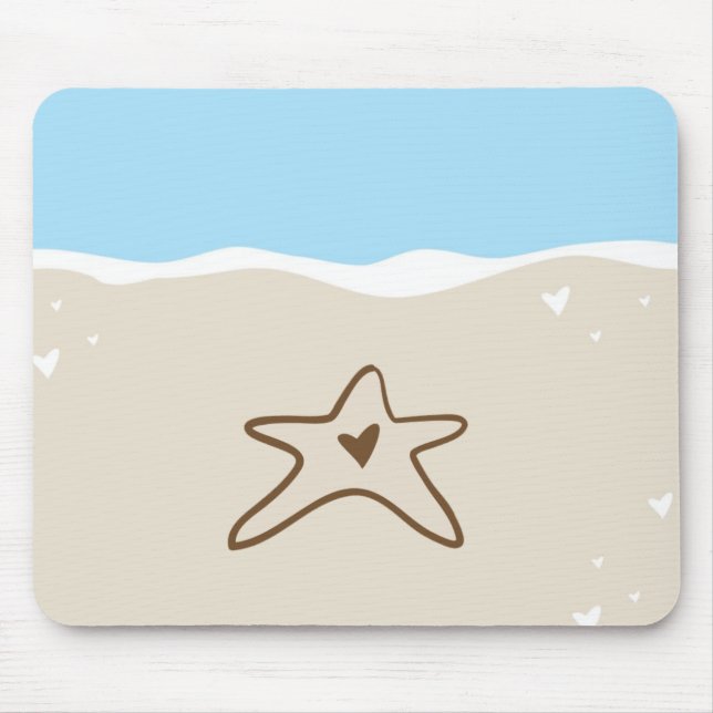 Ocean Sea Shell Water Sand Personalised Mousepad (Front)