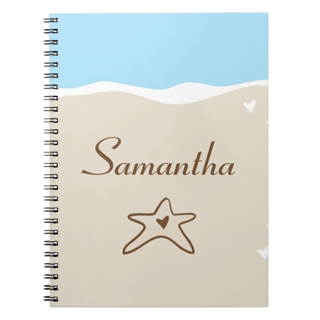 Ocean Sea Shell Water Sand Tide Spiral Notebook (Front)