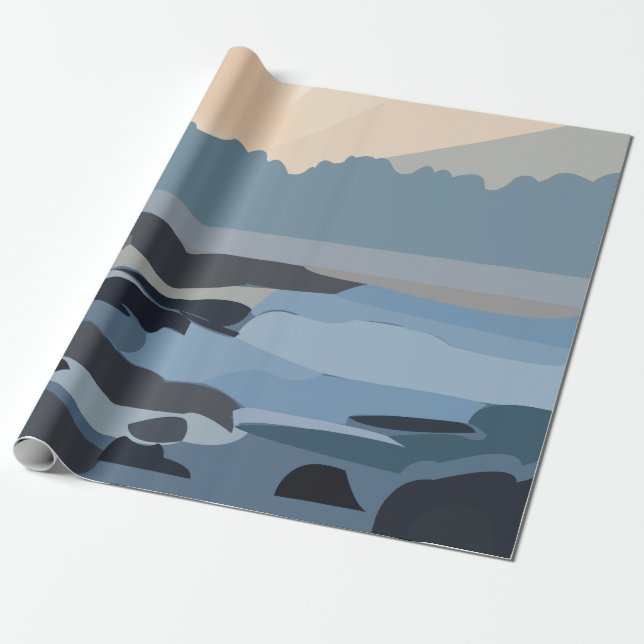 Ocean Sea Sky Nature  Wrapping Paper (Unrolled)