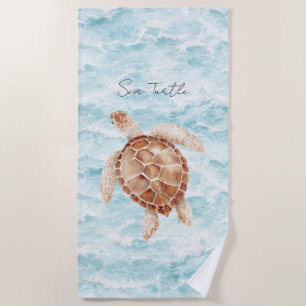 Ocean Sea Turtle Beach Towel