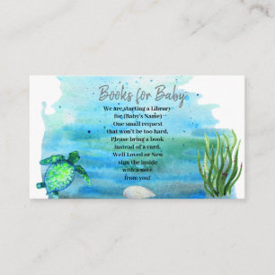 Ocean Sea Turtle Boys Bring a Book Enclosure Card