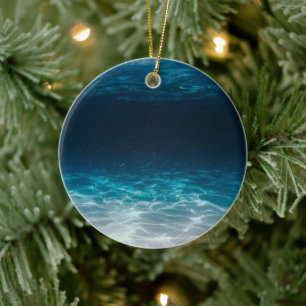 Ocean Sea Water Under the Sea Ceramic Ornament