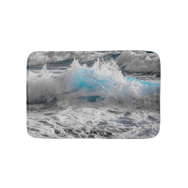 Ocean Sea Wave Foam Bath Mat (Front)