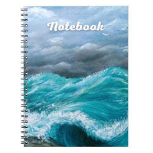 Ocean Sea Wave Storm 244 painting Notebook