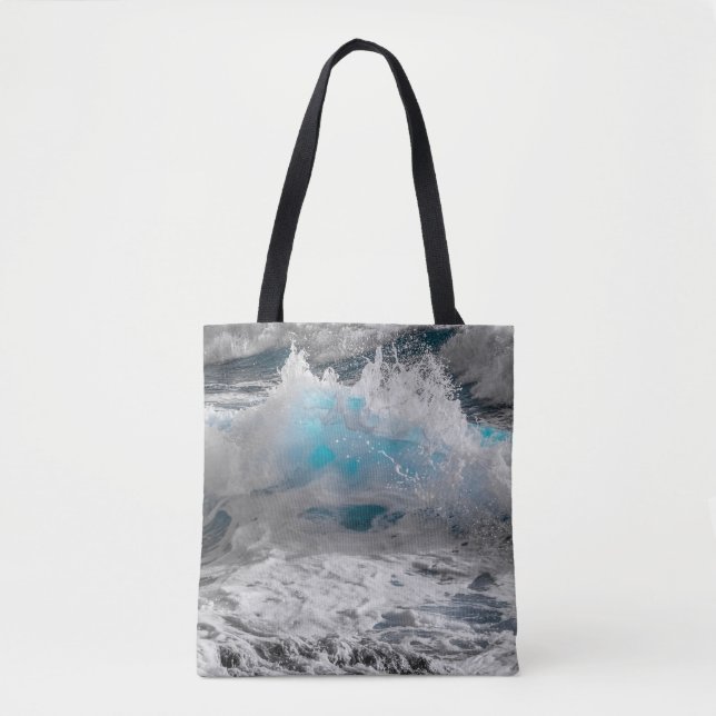 Ocean Sea Wave Tote Bag (Front)