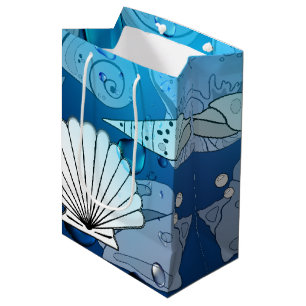 Ocean Seashells Beach Aqua Medium Gift Bag