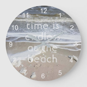 Ocean, Seashore, Beach Life Large Clock